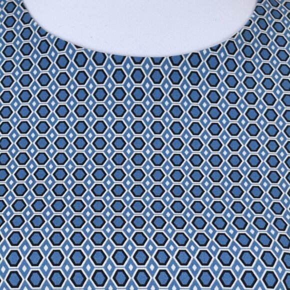 Theory Jatinn Hex Wool Printed Short Sleeve Dress - 2 - Picture 3 of 9